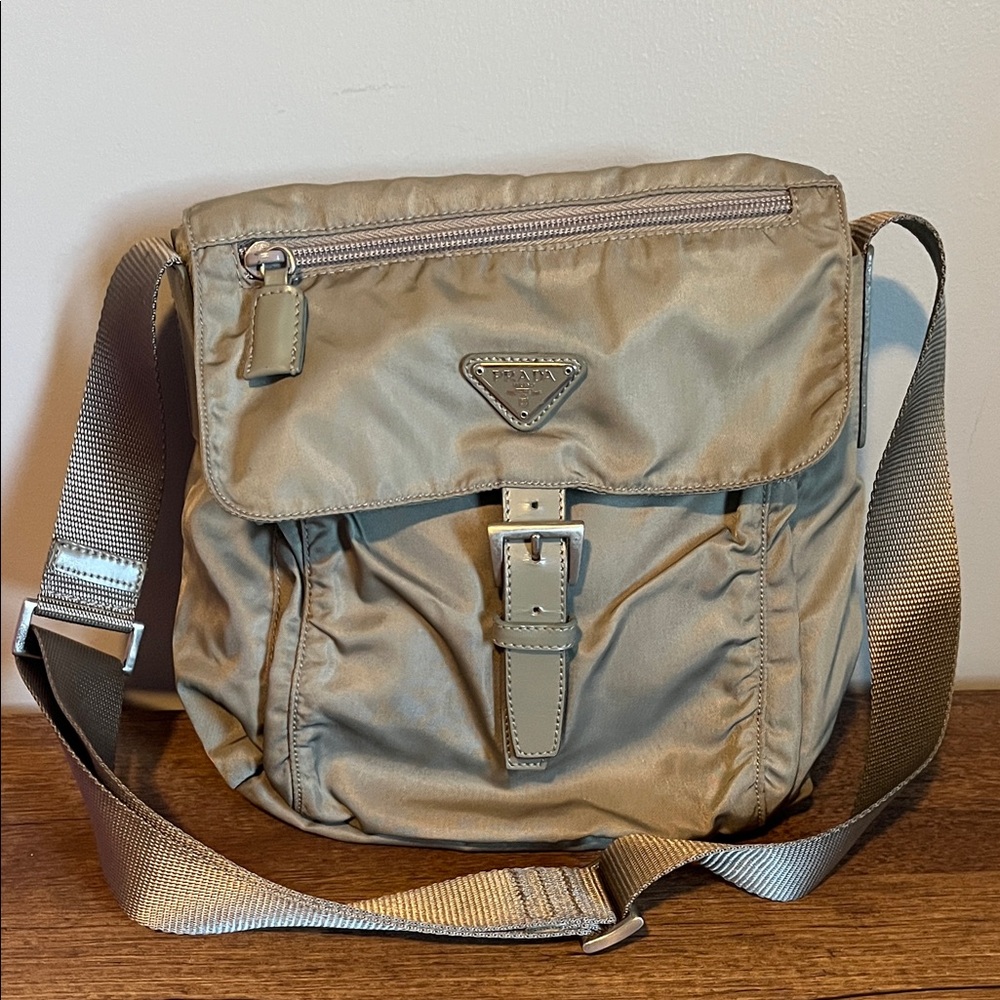 Prada Olive Green Shoulder Crossbody Bag Unisex